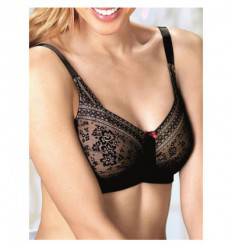 Soutien-gorge Fleur 5754 noir pour femme opérée