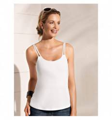 Top VALLETTA blanc avec soutien-gorge intégré