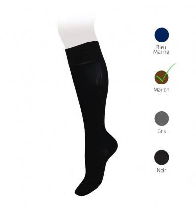 Chaussettes classe 2 VEINAX en coton marron pour Homme