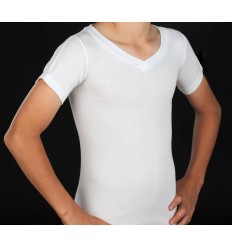 T-shirt pour corset col V manches courtes