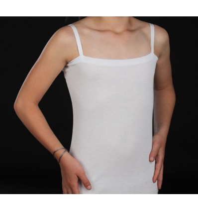 Tee-shirt pour corset blanc à bretelles