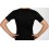 Tee-shirt sans couture pour corset noir